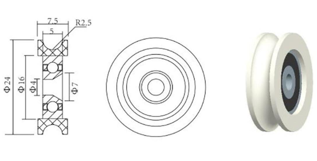 sliding pulley bearing 