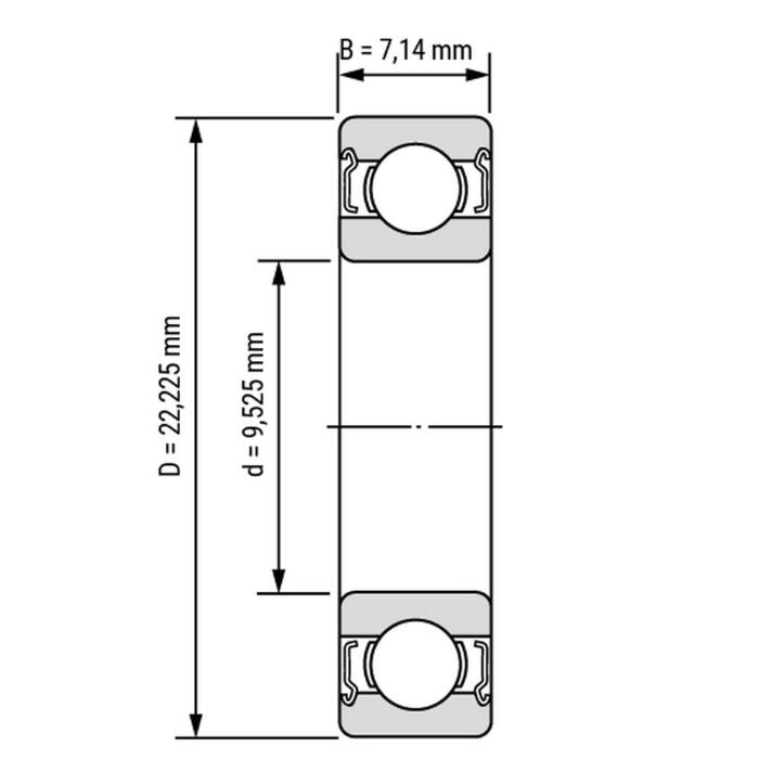 R6-2RS bearing dimension 