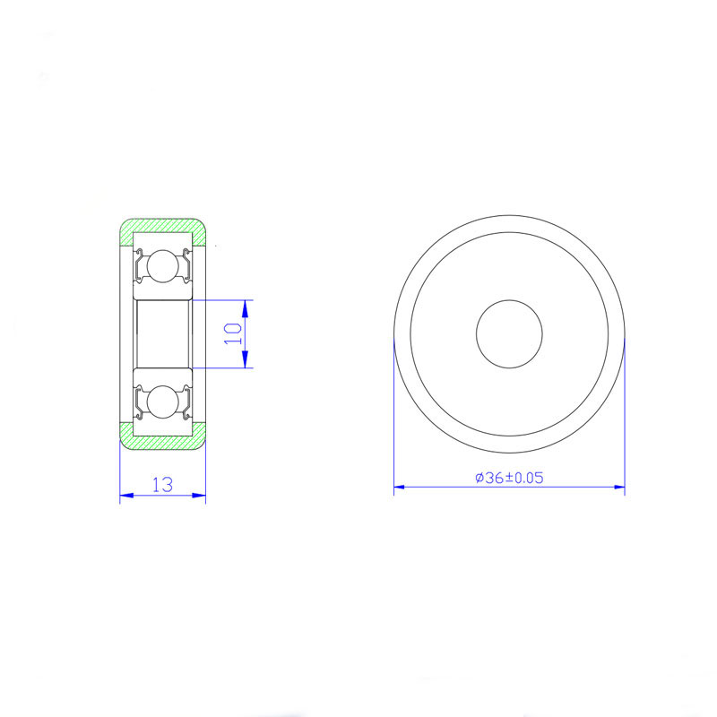 nylon pulley with bearing